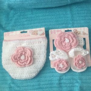 Accessories - Head Wrap, booties and diaper cover Accessories - Head Wrap, booties and diaper cover